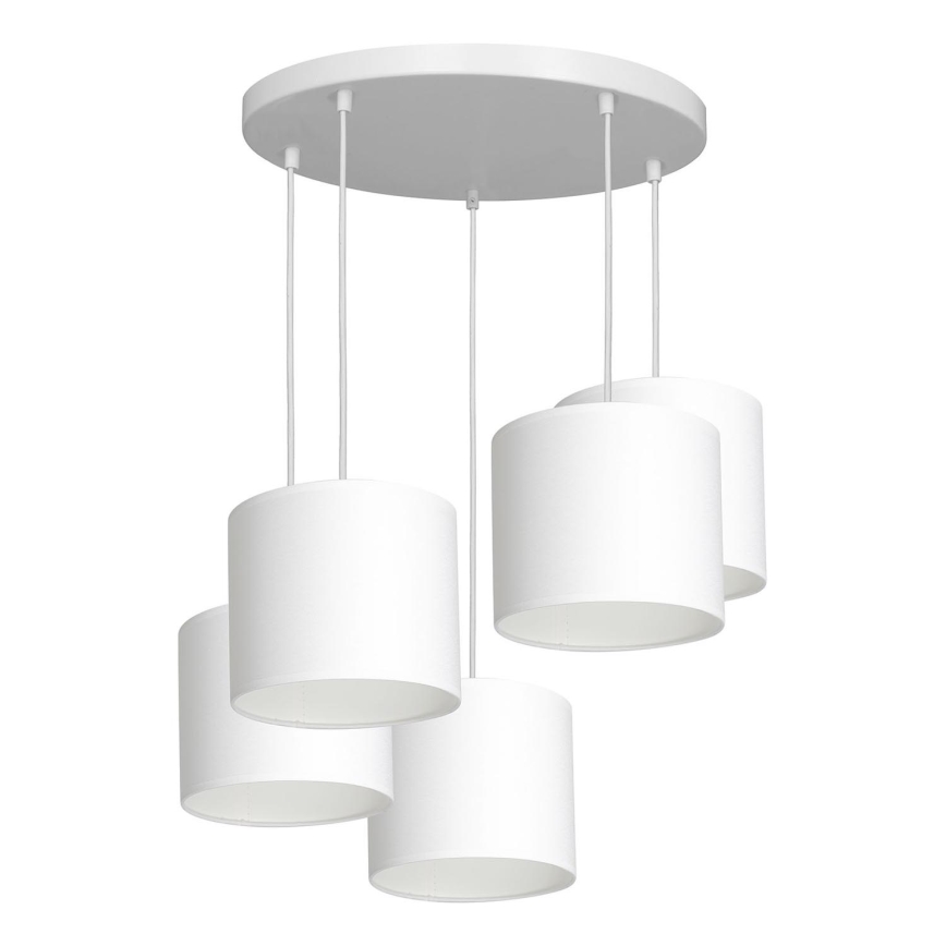 Taklampa på kabel ARDEN 5xE27/60W/230V vit