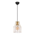Taklampa på kabel ARIA 1xE27/60W/230V guld