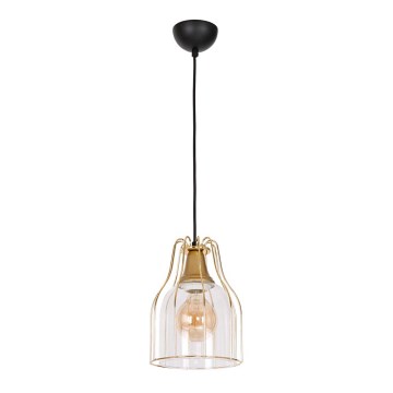 Taklampa på kabel ARIA 1xE27/60W/230V guld