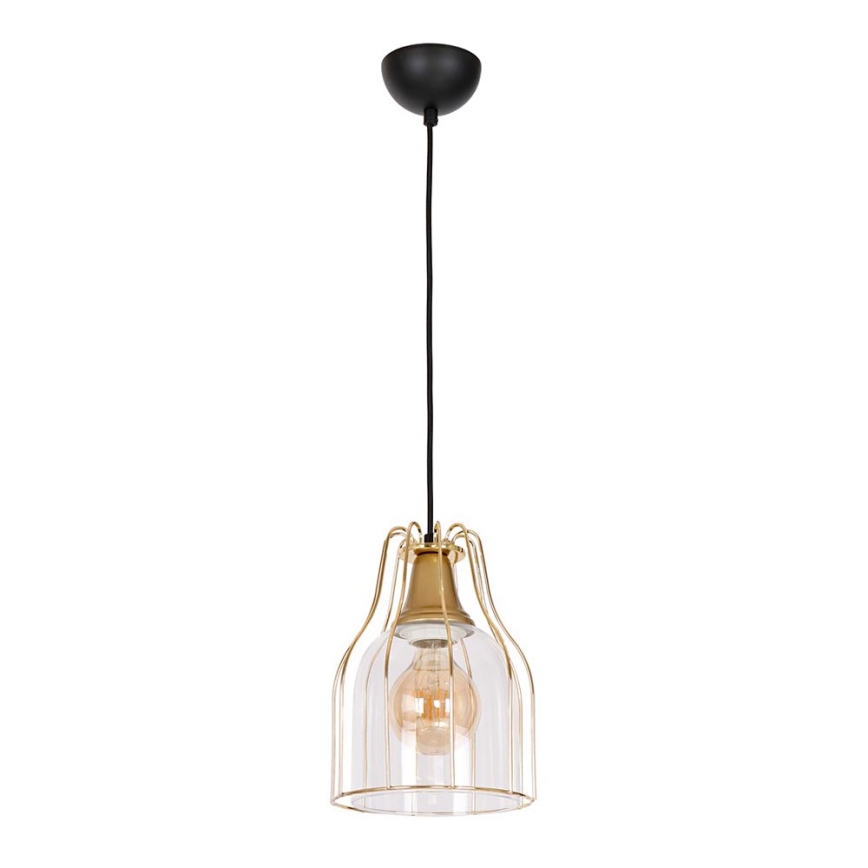 Taklampa på kabel ARIA 1xE27/60W/230V guld
