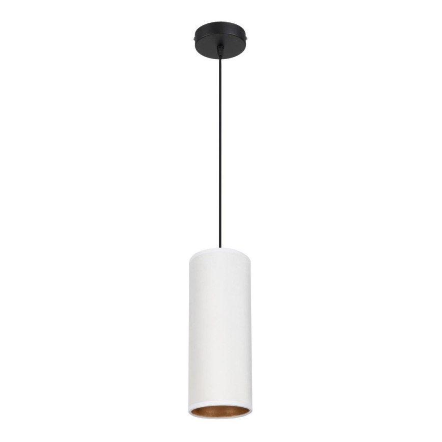 Taklampa på kabel AVALO 1xE27/60W/230V vit/koppar