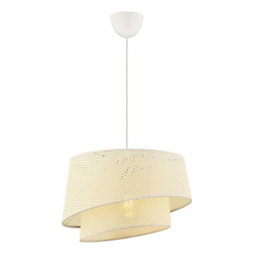 Taklampa på kabel BARETTE 1xE27/60W/230V krämfärgad