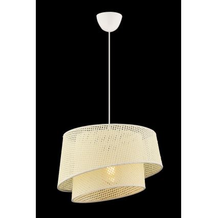 Taklampa på kabel BARETTE 1xE27/60W/230V krämfärgad