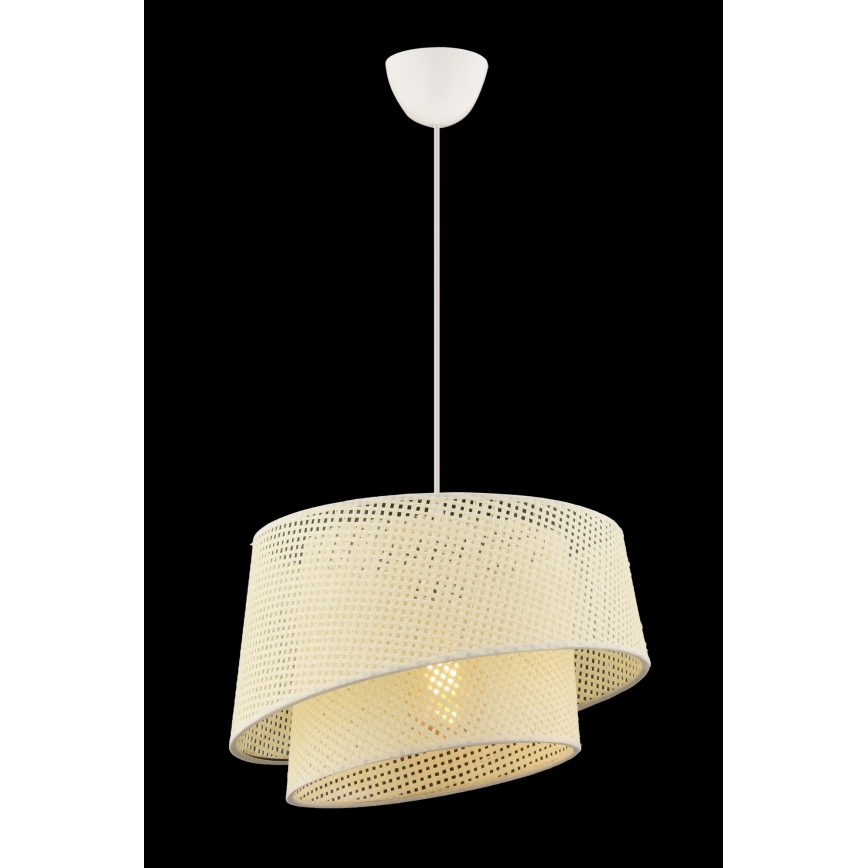 Taklampa på kabel BARETTE 1xE27/60W/230V krämfärgad
