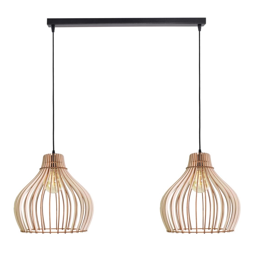 Taklampa på kabel BARREL 2xE27/24W/230V