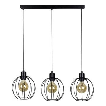 Taklampa på kabel BERIS 3xE27/60W/230V ek
