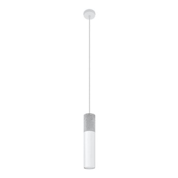 Taklampa på kabel BORGIO 1xGU10/40W/230V betong/metal vit