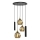 Taklampa på kabel CALYPSO 2xGU10/60W/230V + 3xE27/60W svart/guld