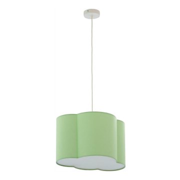 Taklampa på kabel CLOUD 1xE27/25W/230V grön