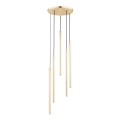 Taklampa på kabel COLLET 5xG9/40W/230V Ø 30 cm guld