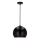 Taklampa på kabel FLEN 1xE27/40W/230V Ø 20 cm svart