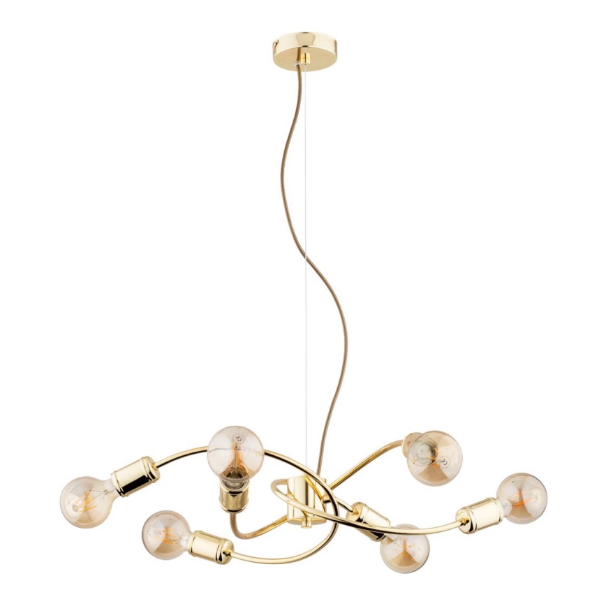Taklampa på kabel KARUZO 6xE27/60W/230V