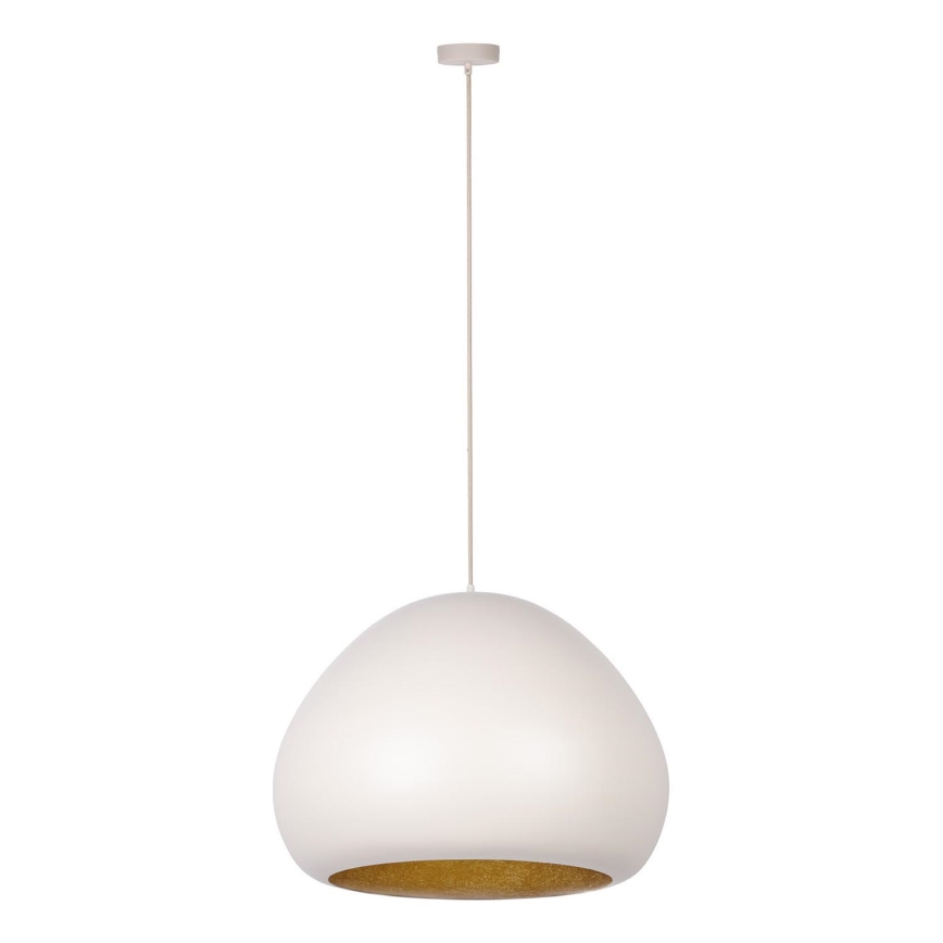Taklampa på kabel LAVA 1xE27/15W/230V kräm/guld