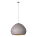 Taklampa på kabel LAVA 1xE27/15W/230V taupe/guld