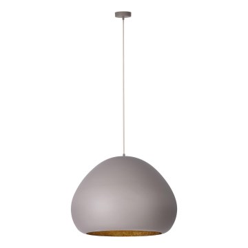 Taklampa på kabel LAVA 1xE27/15W/230V taupe/guld