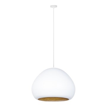 Taklampa på kabel LAVA 1xE27/15W/230V vit/guld