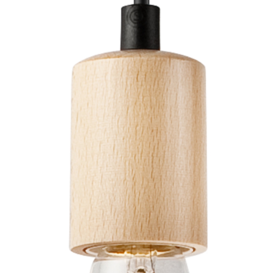 Taklampa på kabel LEON 1xE27/60W/230V bok