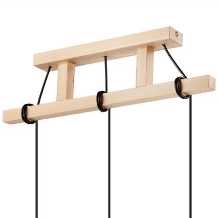 Taklampa på kabel LEON 3xE27/60W/230V bok