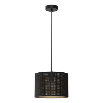 Taklampa på kabel LOFT SHADE 1xE27/60W/230V Ø 25 cm svart/guld