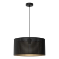 Taklampa på kabel LOFT SHADE 1xE27/60W/230V Ø 40 cm svart/guld