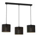 Taklampa på kabel LOFT SHADE 3xE27/60W/230V svart/guld