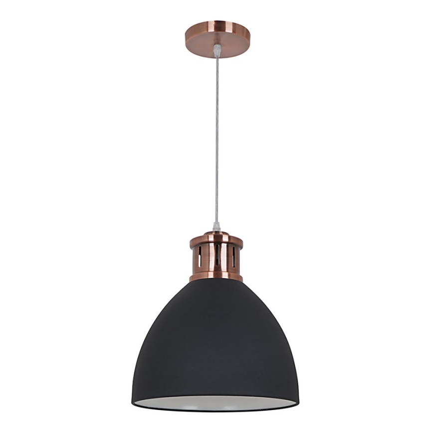 Taklampa på kabel METAL 1xE27/15W/230V koppar/svart