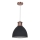 Taklampa på kabel METAL 1xE27/15W/230V koppar/svart