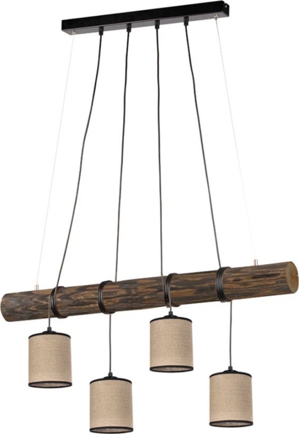 Taklampa på kabel NEGRO 4xE27/25W/230V furu