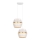Taklampa på kabel PARIS 2xE27/60W/230V vit/guld