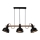 Taklampa på kabel RENO 3xE27/40W/230V svart/brun