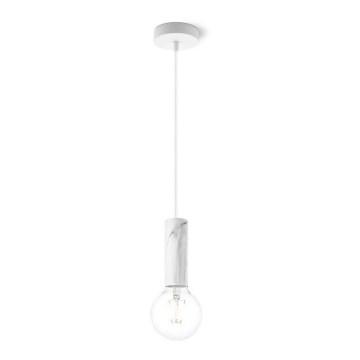 Taklampa på kabel SAGA 1xE27/40W/230V marmor
