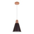 Taklampa på kabel SHADE 1xE27/15W/230V koppar/svart
