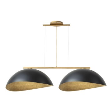 Taklampa på kabel SOLAR 2xE27/60W/230V guld