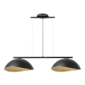 Taklampa på kabel SOLAR 2xE27/60W/230V svart