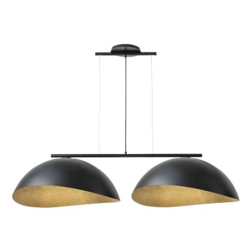 Taklampa på kabel SOLAR 2xE27/60W/230V svart