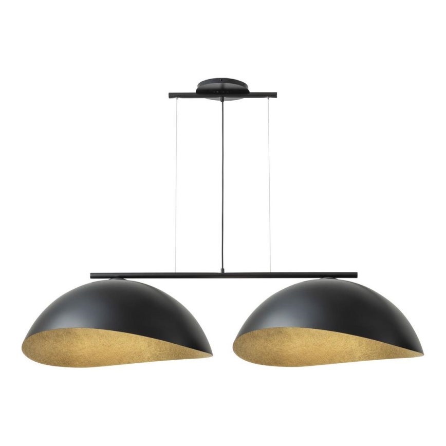 Taklampa på kabel SOLAR 2xE27/60W/230V svart