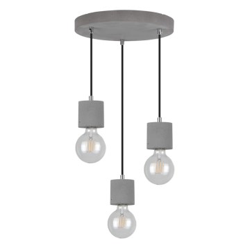 Taklampa på kabel STRONG 3xE27/60W/230V betong