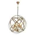Taklampa på kedja IRONBALL 6xE27/40W/230V guld