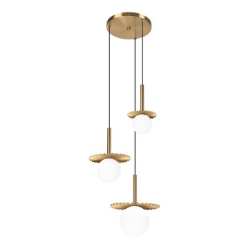 Taklampa på lina CHITA 3xG9/5W/230V guld
