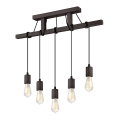 Taklampa på lina LEON 5xE27/60W/230V bok