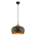 Taklampa på lina MONZA 1xE27/40W/230V Ø 30 cm svart/brons