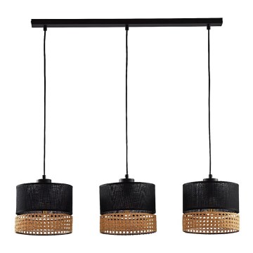 Taklampa på lina PAGLIA 3xE27/60W/230V 60 cm rotting