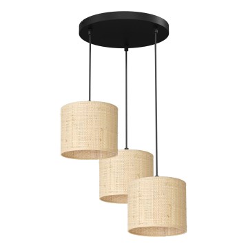 Taklampa på lina RATTAN 3xE27/60W/230V rotting