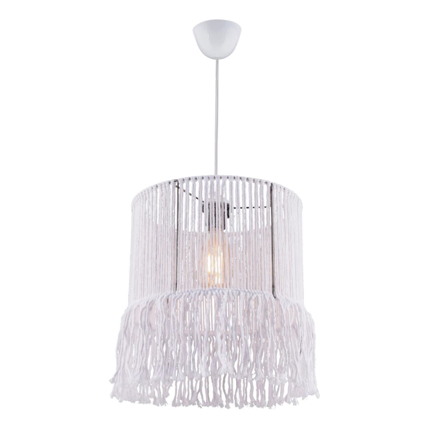 Taklampa på sladd NESS MACRAME 1xE27/40W/230V vit