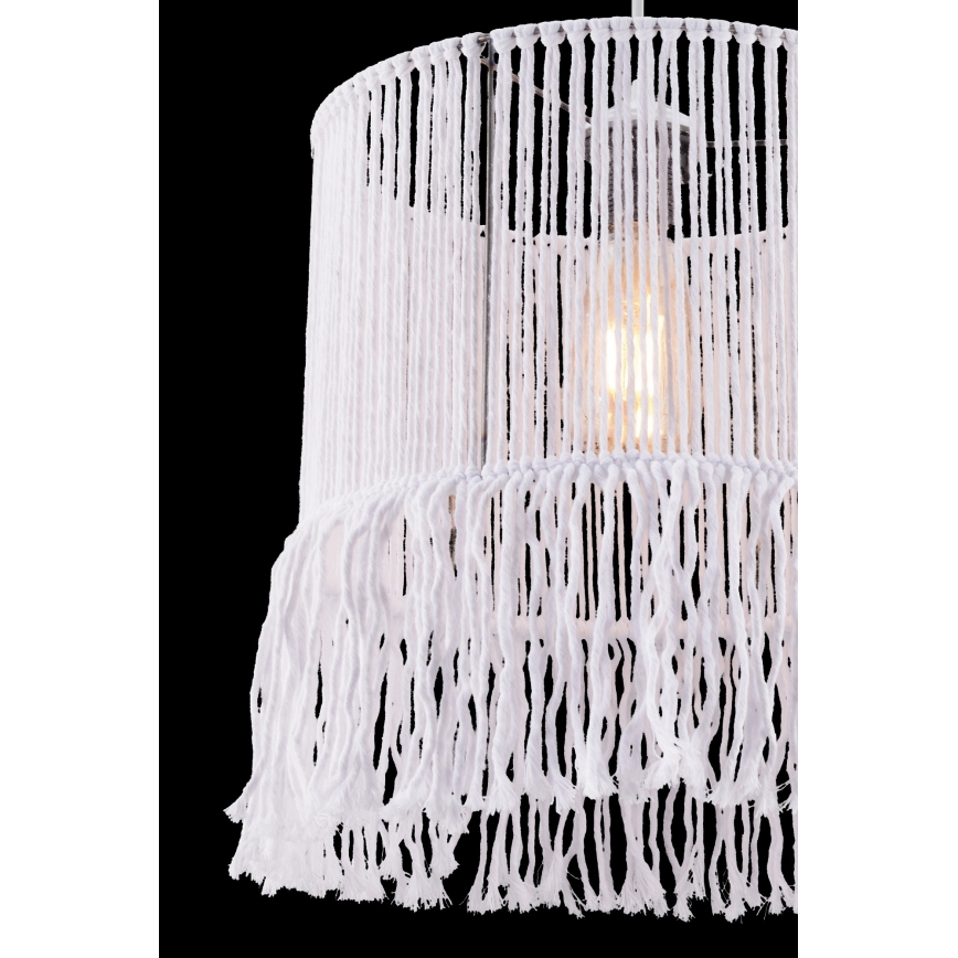 Taklampa på sladd NESS MACRAME 1xE27/40W/230V vit