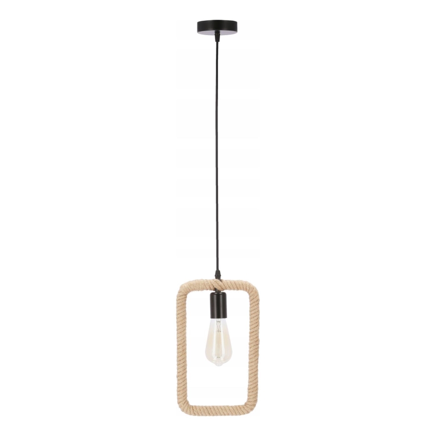 Taklampa på sladd OSTOR 1xE27/40W/230V beige/svart