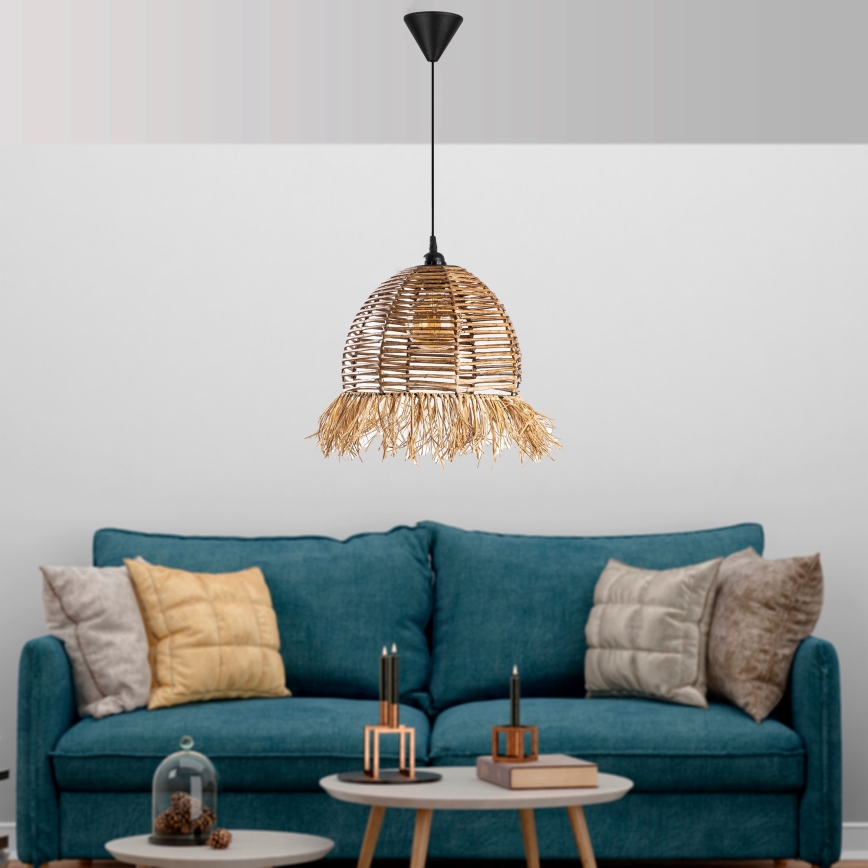 Taklampa på sladd RUYO 1xE27/40W/230V brun