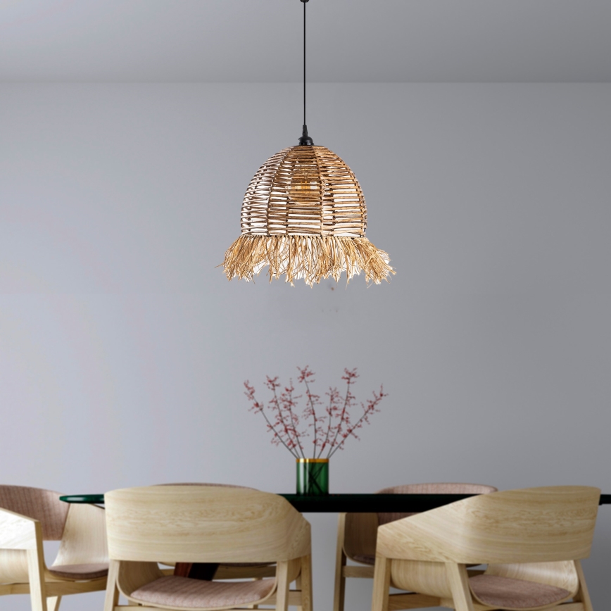 Taklampa på sladd RUYO 1xE27/40W/230V brun
