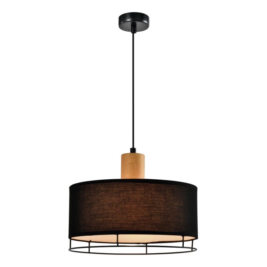 Taklampa på snöre ARDI 1xE27/40W/230V svart/brun
