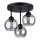Taklampa på stång ALINO 3xE27/60W/230V svart